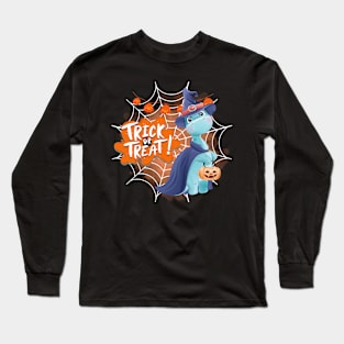 Halloween for Kids Candy Pumpkin Dinosaur Skull Spider Cute Cat Spooky Season Party Halloween For Babies Long Sleeve T-Shirt